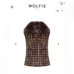 Wolfie houndstooth vest